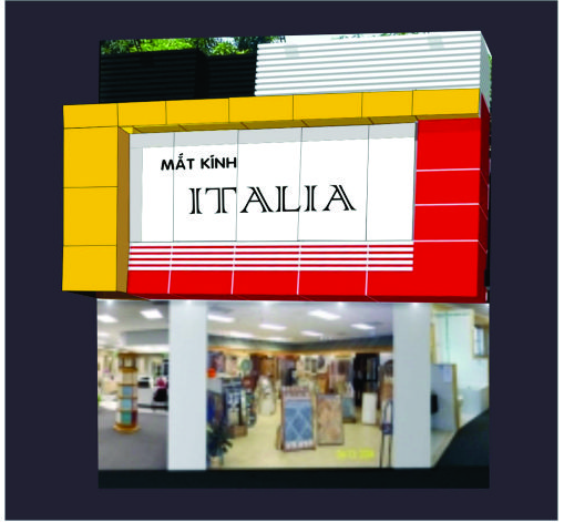 Mặt dựng alu mắt kính